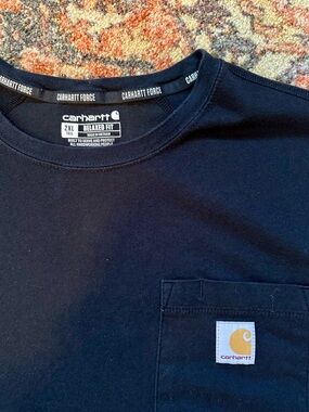 Carhartt Force Fit Pocket Tee with Gold Logo Patch
